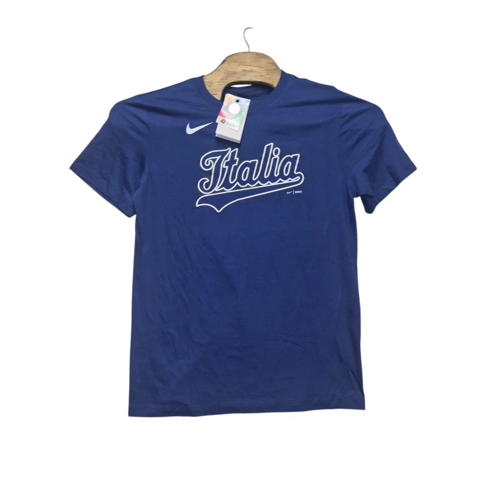 Nike World Baseball Classic Team Italia Pasquantino 9 Blue T-Shirt Mens M NEW